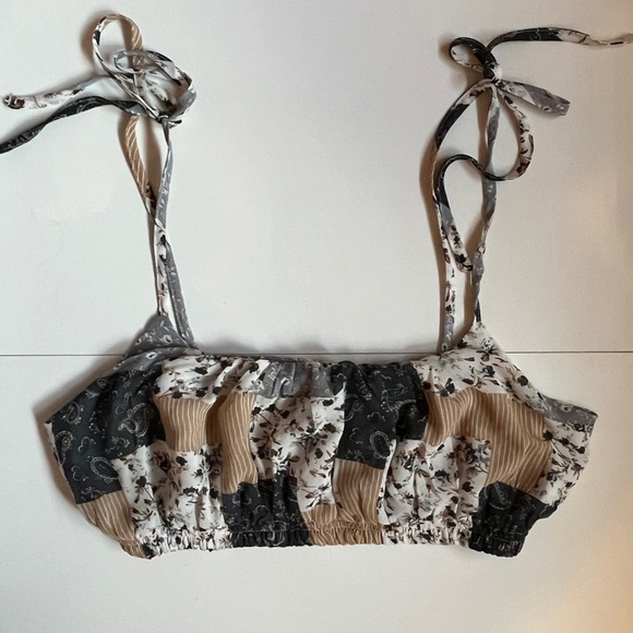 Altar'd State Tops - Altar’d State Patchwork Crop Top Bandeau